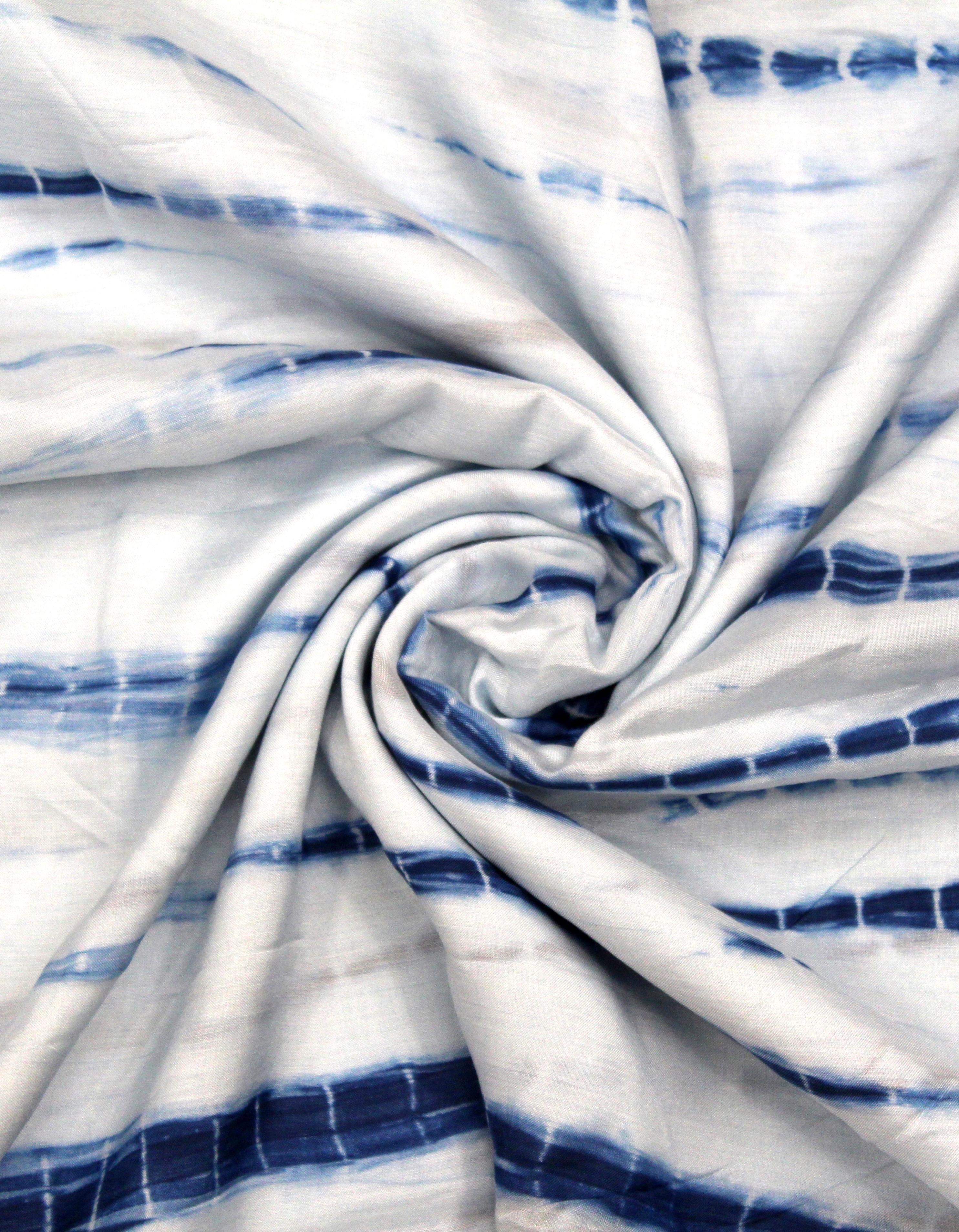 Blue Muslin Unstitched Fabric for Men & Women's Shirt/Kurta/Top/Kameez FB114