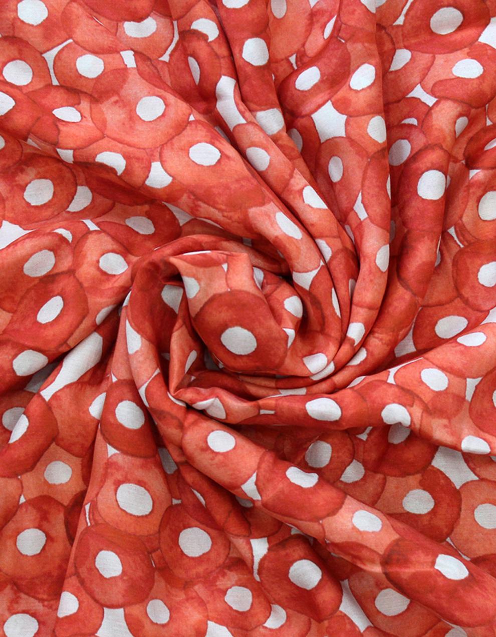 Orange Viscose Unstitched Fabric for Men & Women's Shirt/Kurta/Top/Kameez FB54