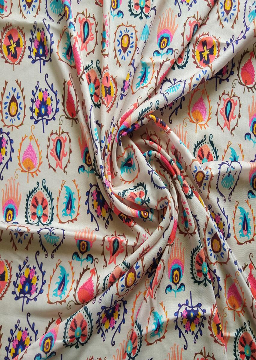 Multicolor Sayro Unstitched Fabric for Men & Women's Shirt/Kurta/Top/Kameez FB23