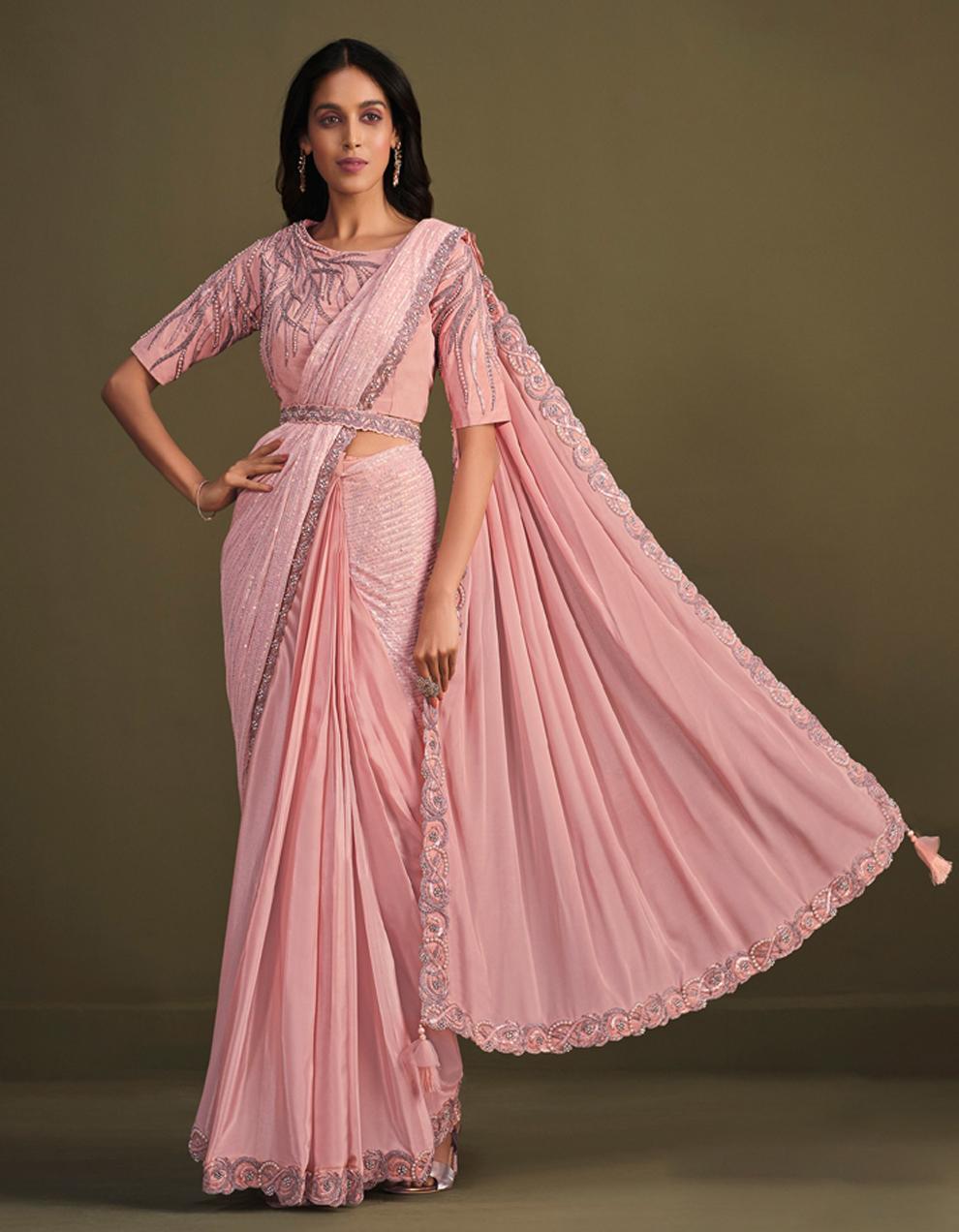 Pink ART SILK Saree for Women With Blouse SD28544