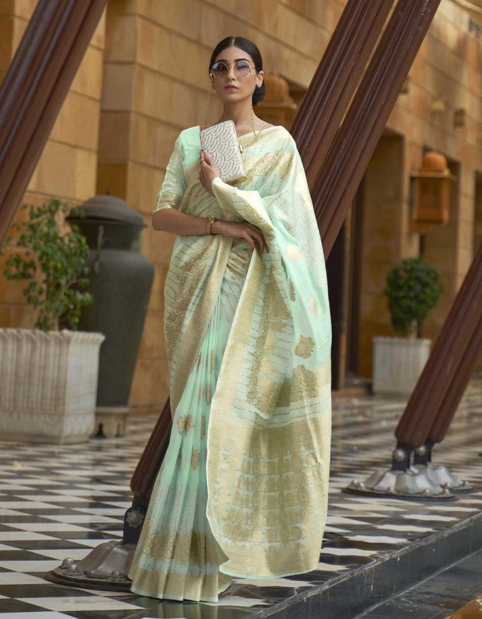 Green ART SILK Saree for Women With Blouse SD28272