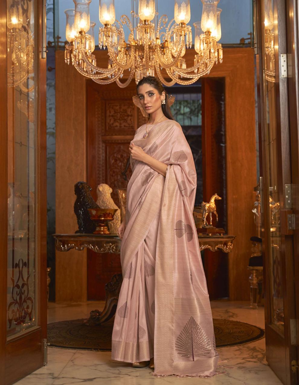 Pink Art Silk Saree for Women With Blouse SD28026