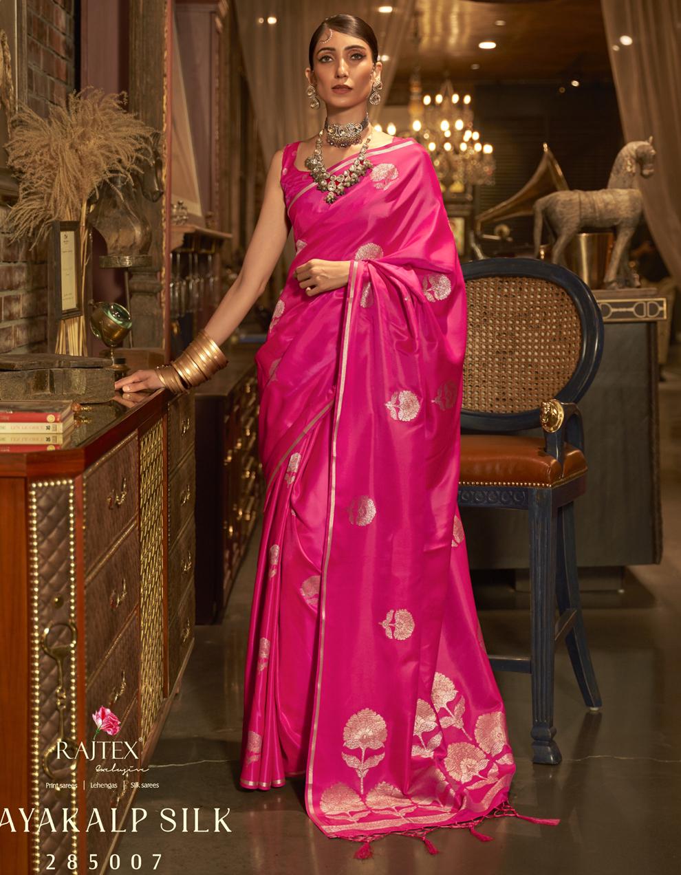 Pink PURE SATIN Saree for Women With Blouse SD28229