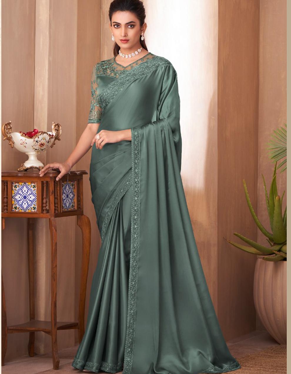 green ART SILK Saree for Women With Blouse SD28824
