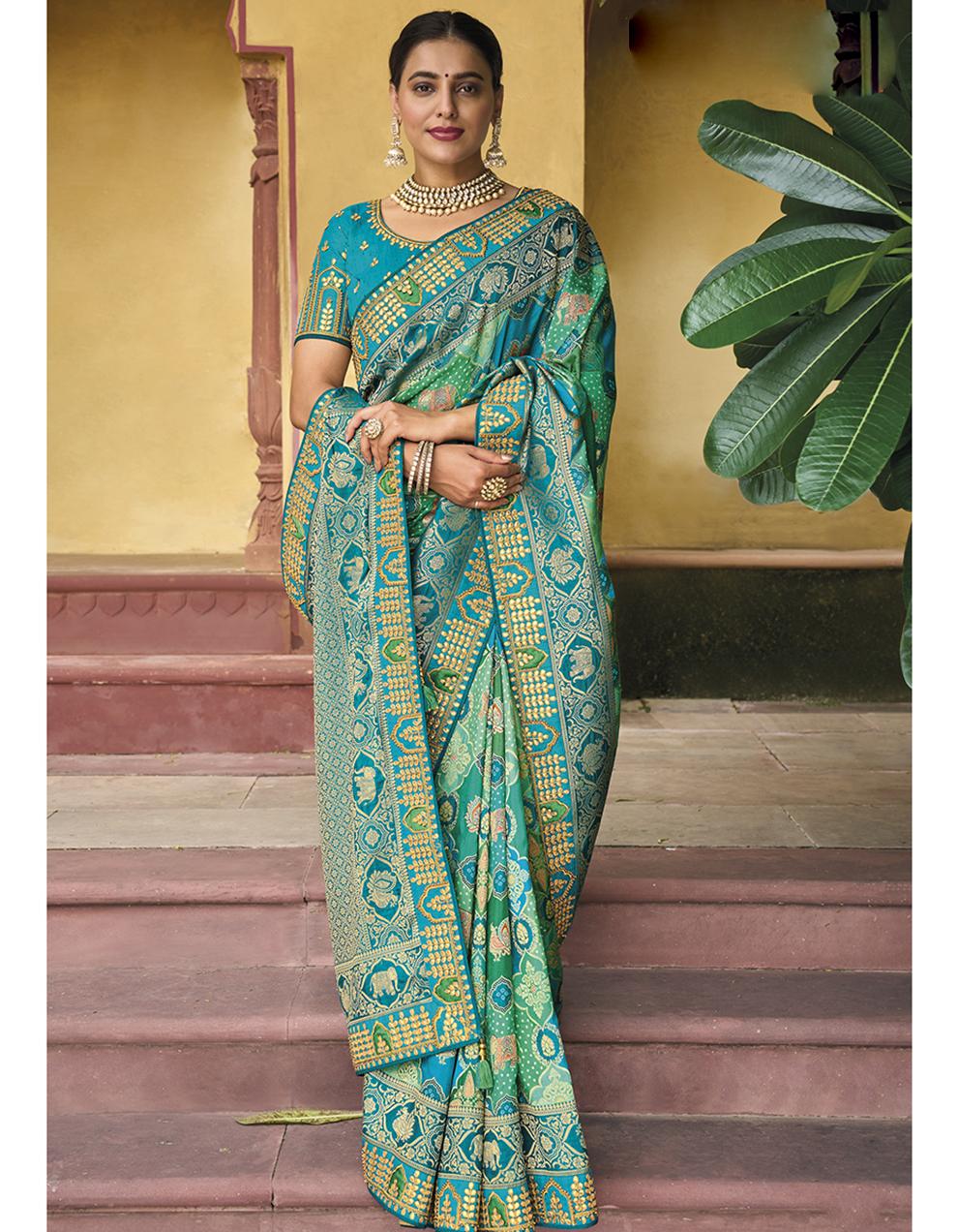 Morpeach Pure Dola Viscose Saree for Women With Blouse SD27812