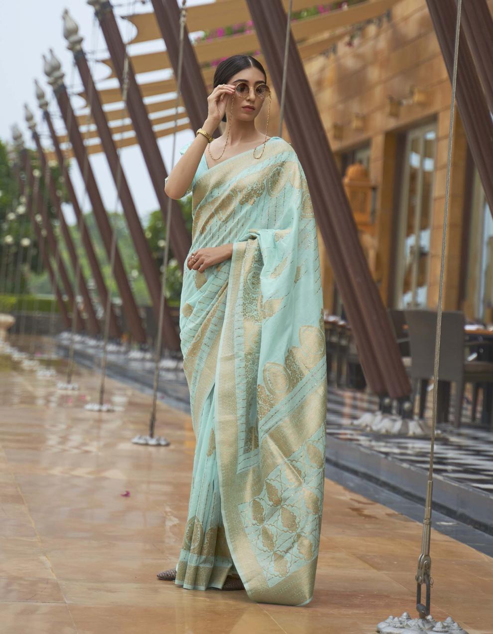 Blue ART SILK Saree for Women With Blouse SD28268