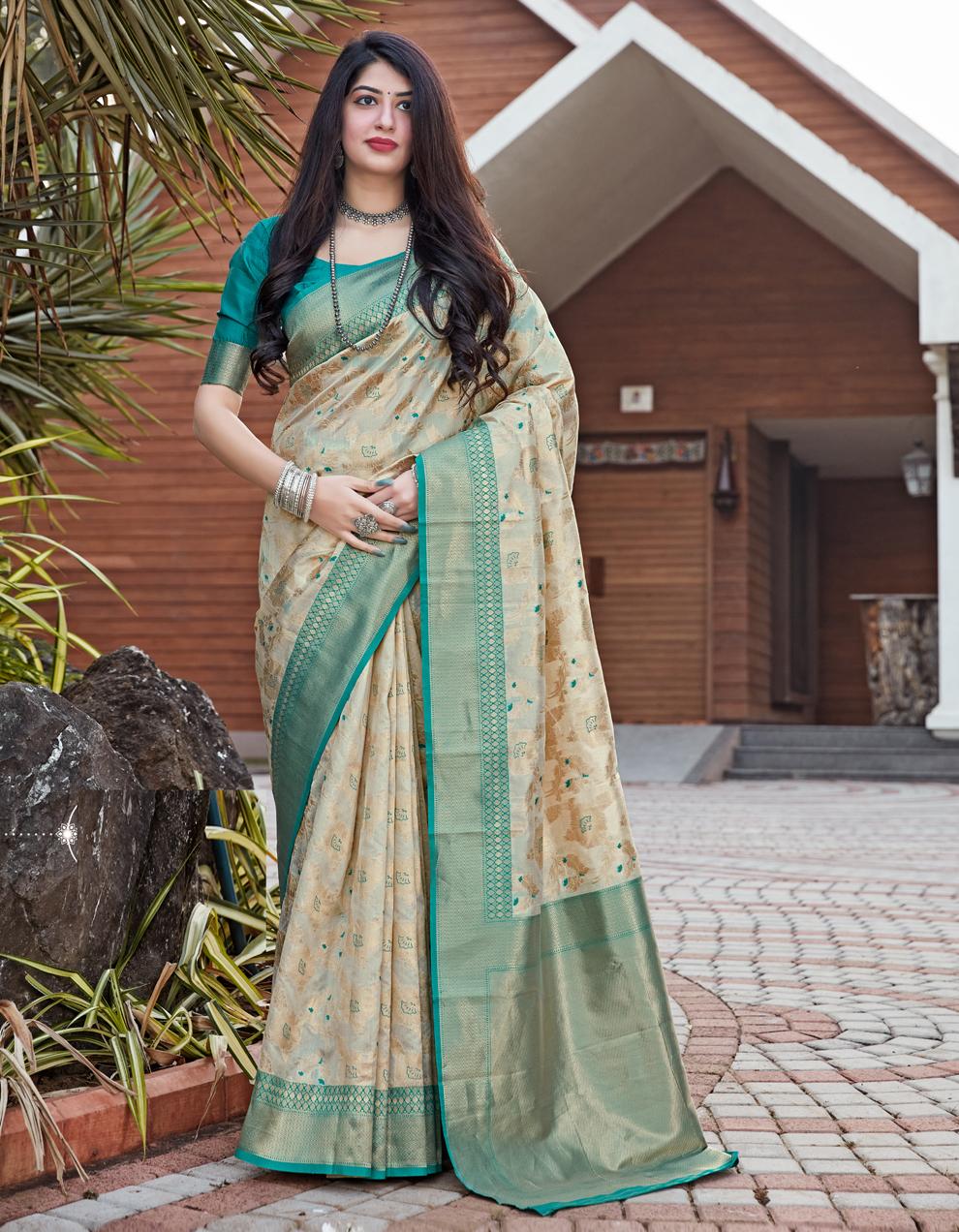Multicolor Silk Saree With Blouse SD25224