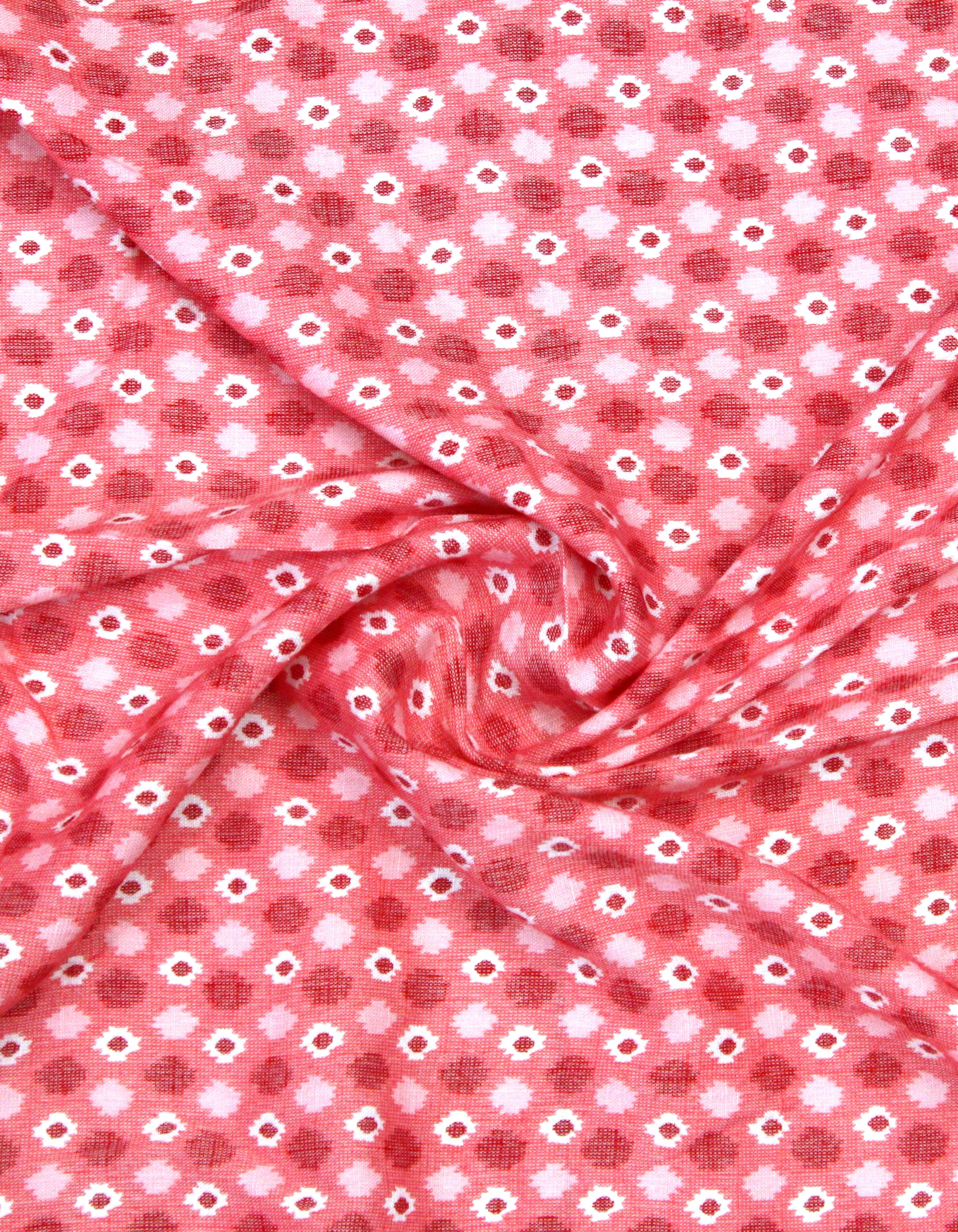 Pink Rayon Unstitched Fabric for Men & Women's Shirt/Kurta/Top/Kameez FB106