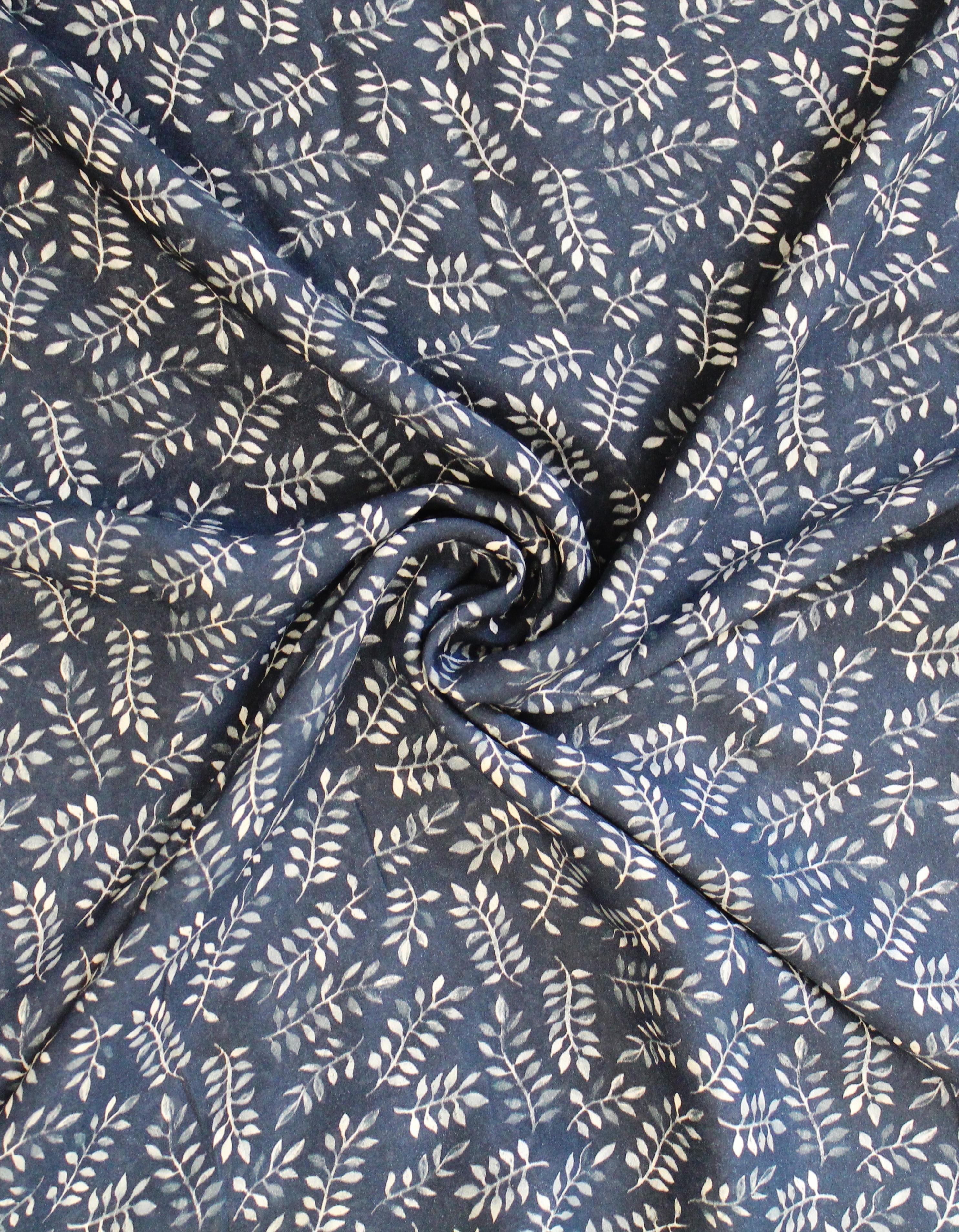 Blue Muslin Unstitched Fabric for Men & Women's Shirt/Kurta/Top/Kameez FB128