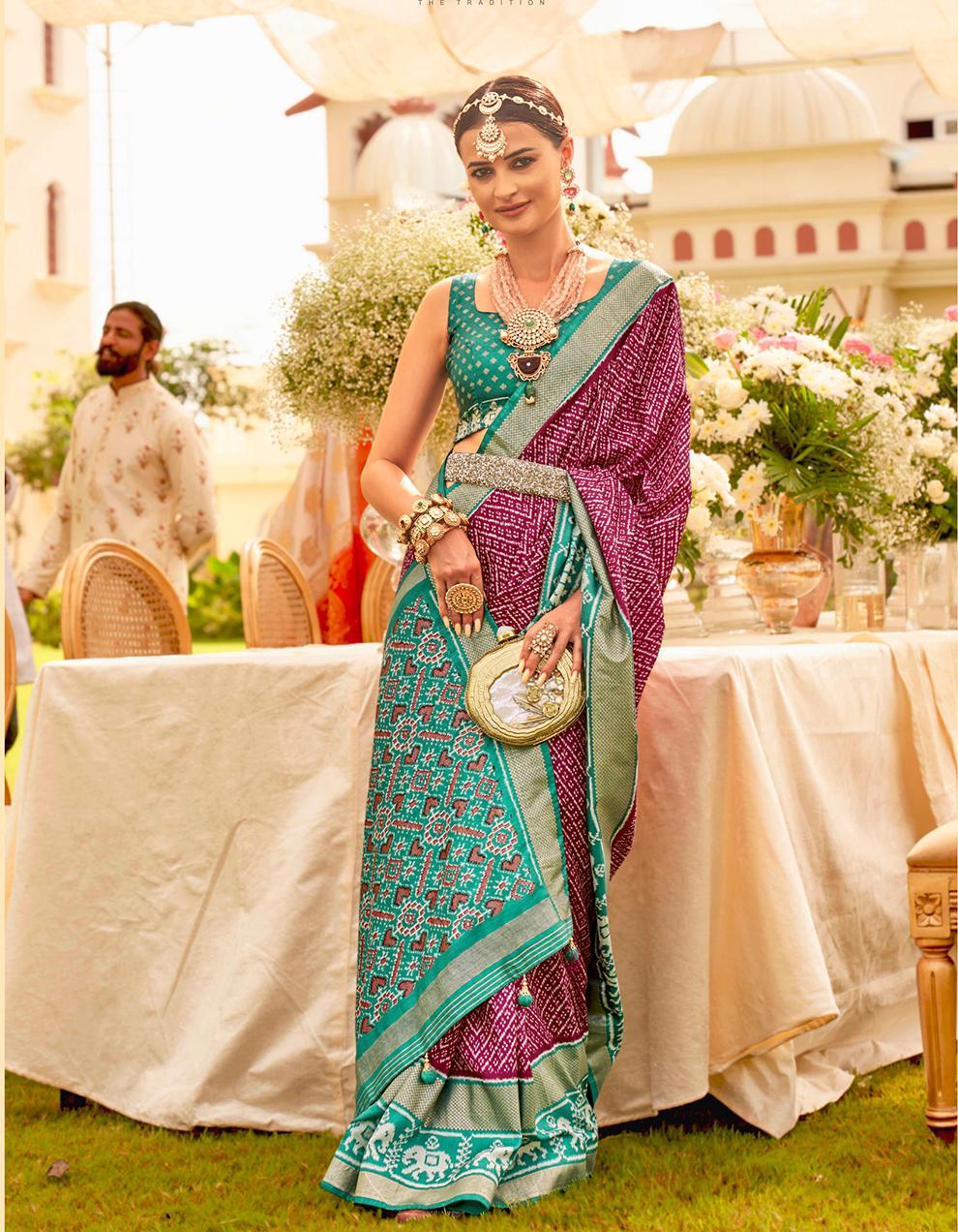 PURPLE Art Silk Saree for Women With Blouse SD29164
