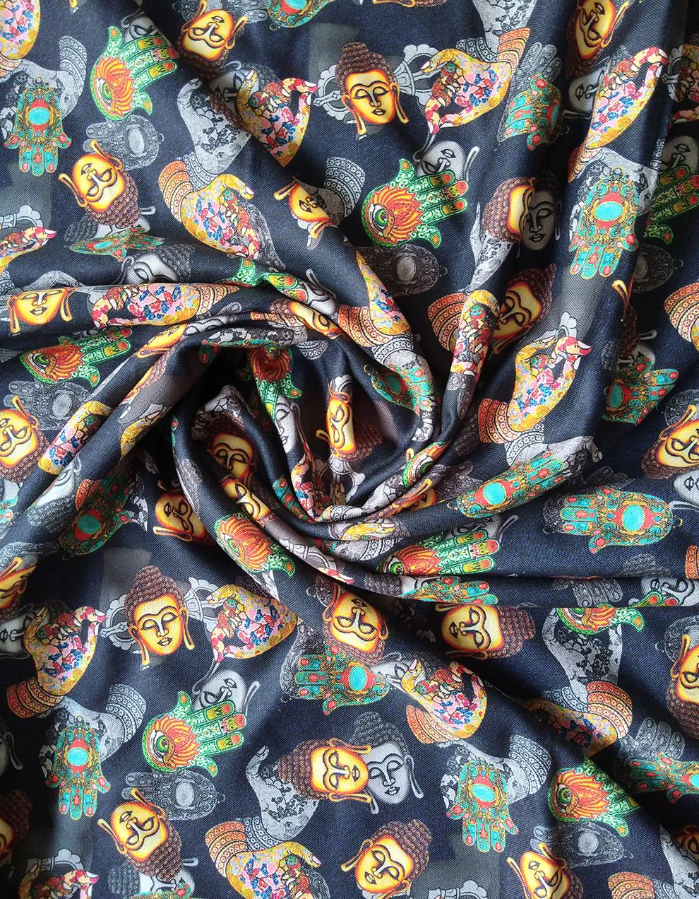 Multicolor Poly Rayon Unstitched Fabric for Men & Women's Shirt/Kurta/Top/Kameez FB42