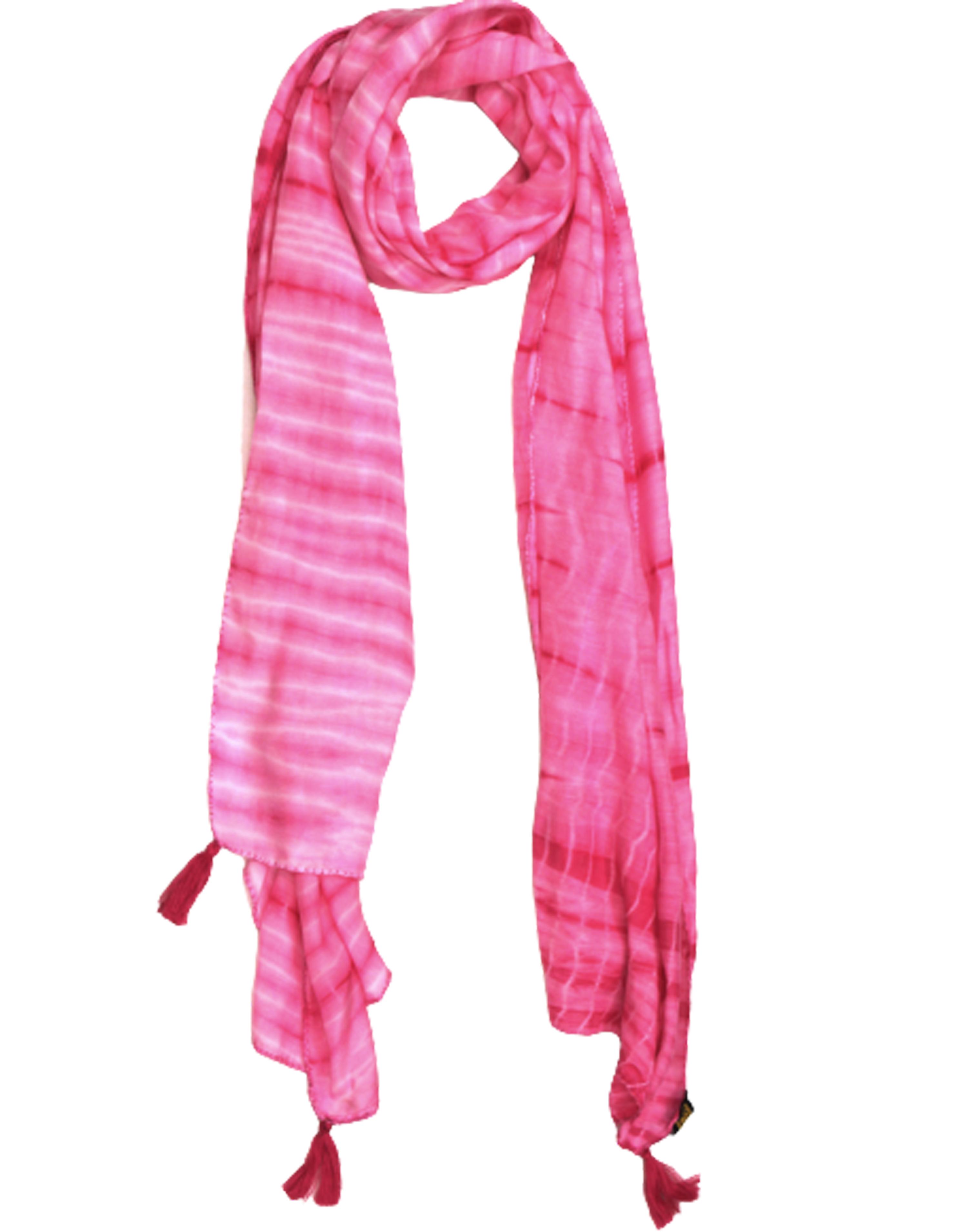 Pretty Rani Pink Tie Dye Muslin Everyday Scarves/Stoles for Women SC98
