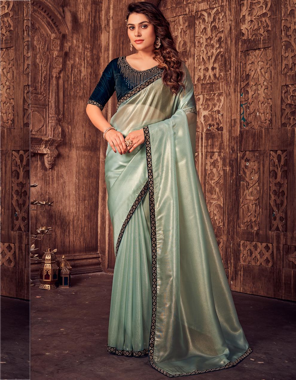 Green Silk Saree for Women With Blouse SD27738