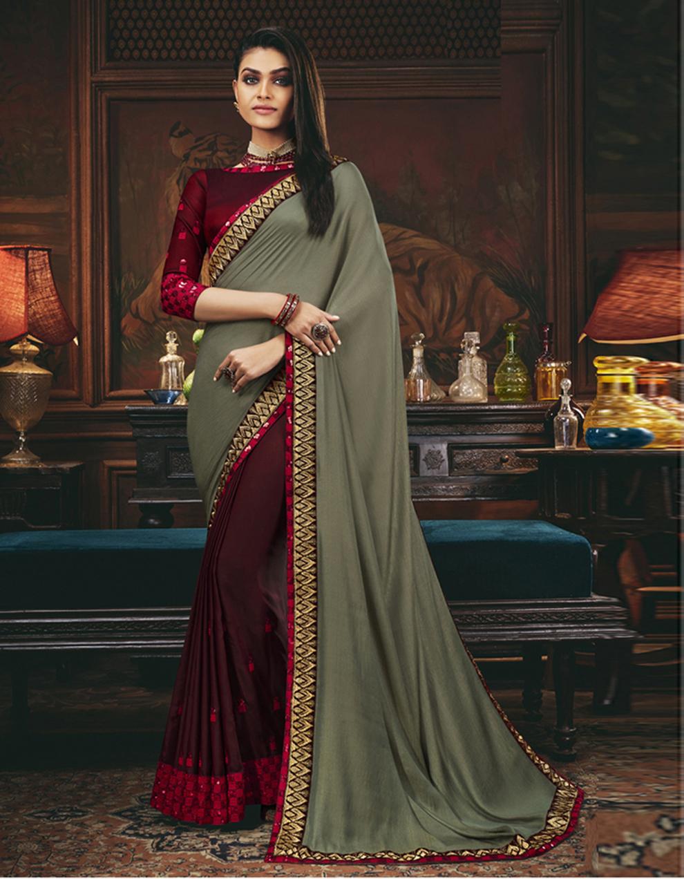 Multicolor Silk Saree With Blouse SD24059