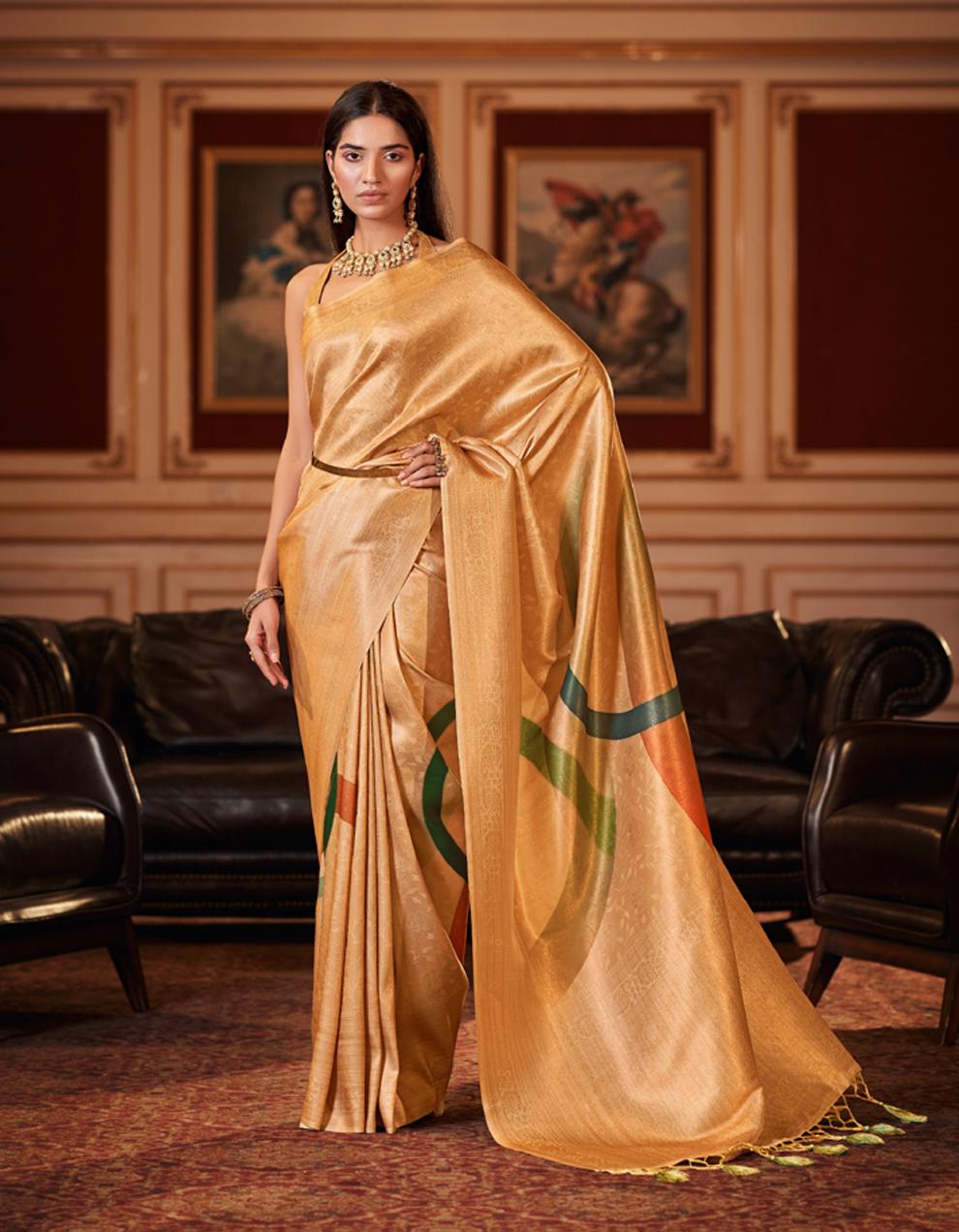 Yellow SOFT SILK Saree for Women With Blouse SD28656