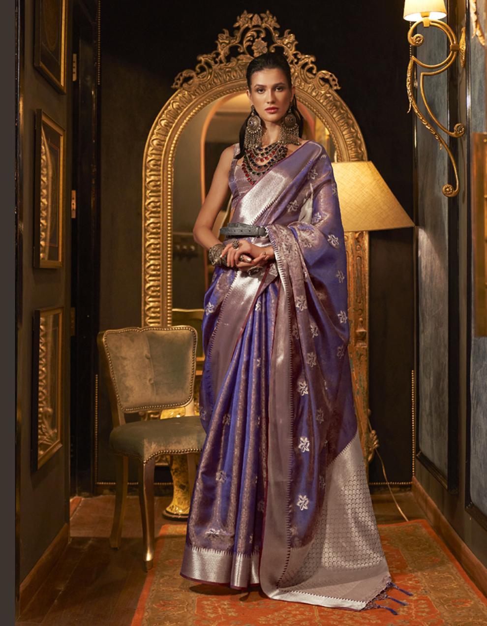 Purple Art Silk Saree for Women With Blouse SD28160