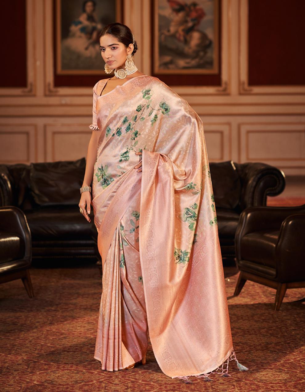 Pink SOFT SILK Saree for Women With Blouse SD28662