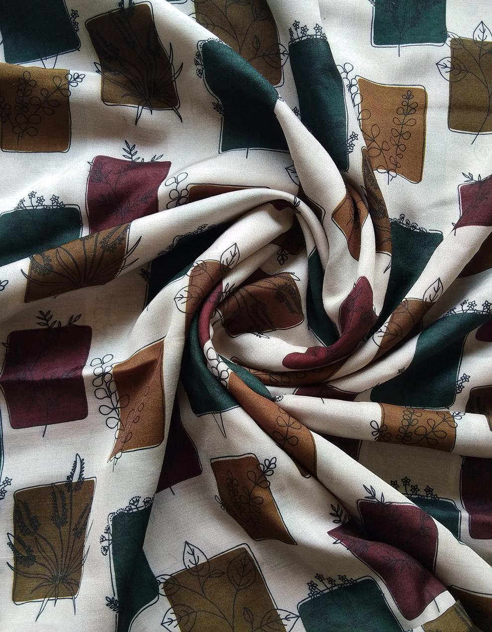 Multicolor Cotton Silk Unstitched Fabric for Men & Women's Shirt/Kurta/Top/Kameez FB33