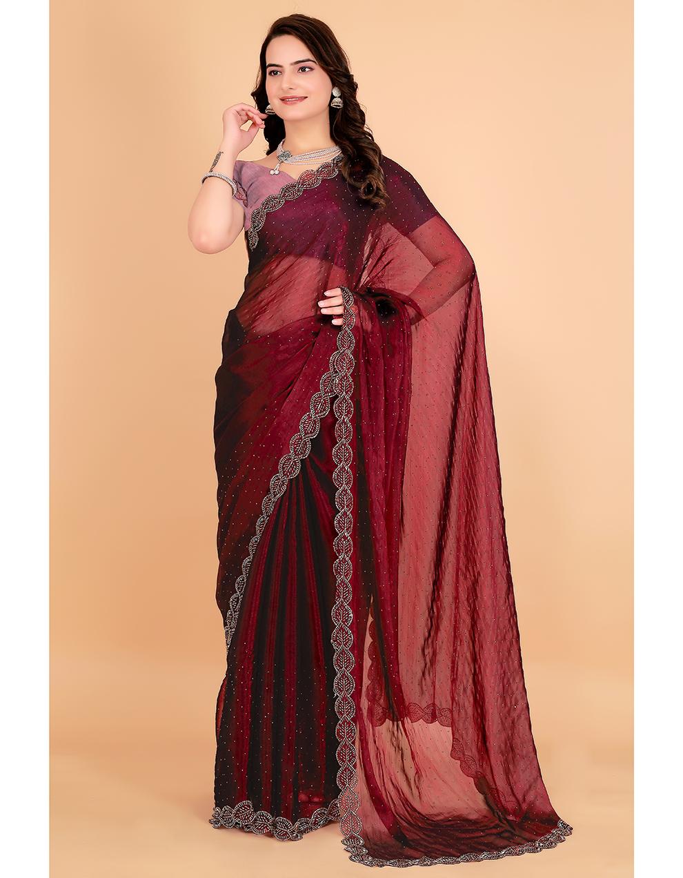 RED Heavy Art Silk Saree for Women With Blouse SK29174