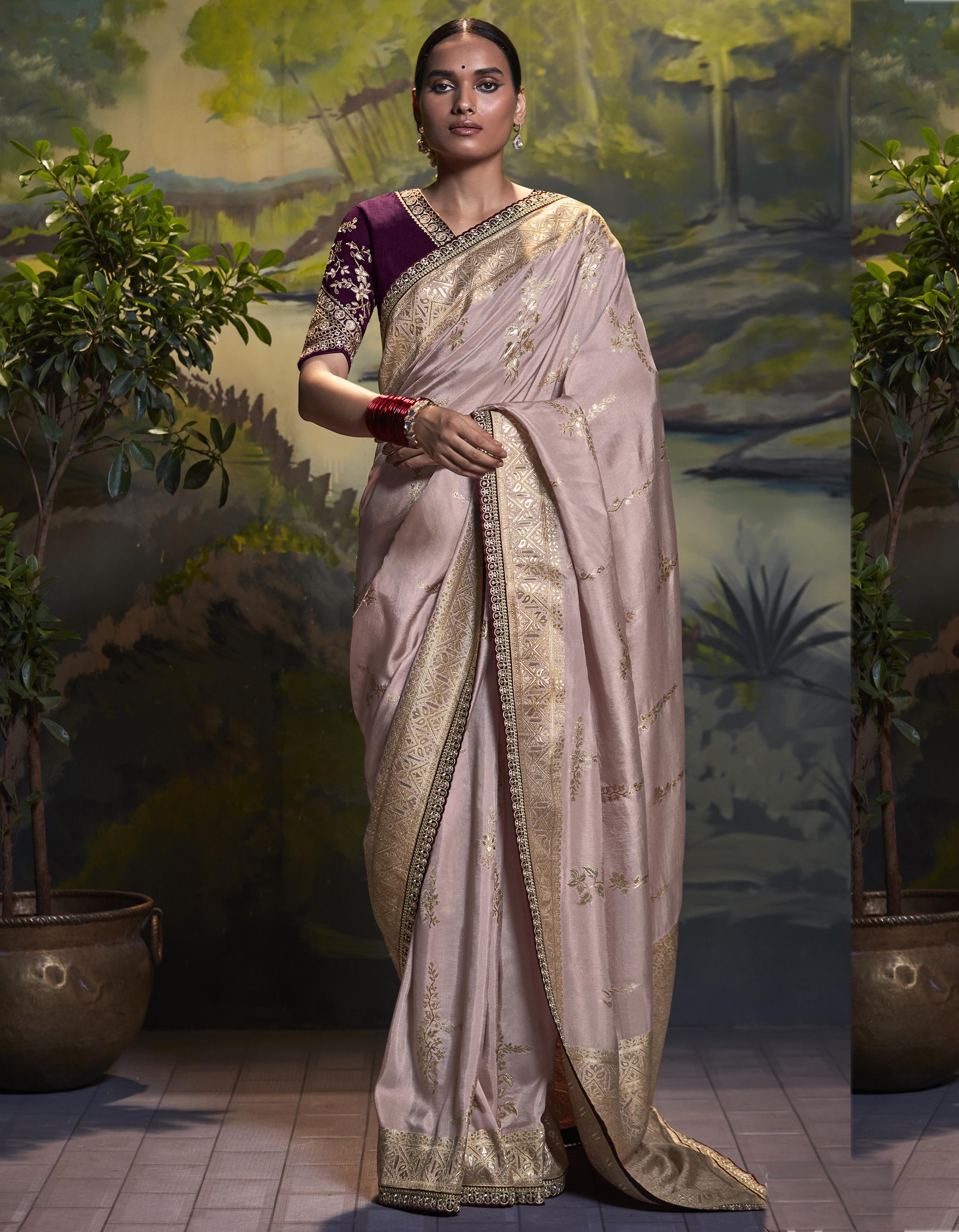 Pink Fancy Silk Party Wear Saree With Blouse SD27137