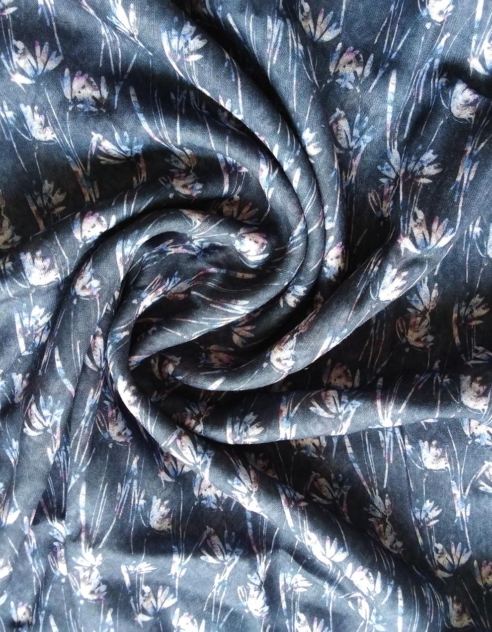 Blue Linen Unstitched Fabric for Men & Women's Shirt/Kurta/Top/Kameez FB5