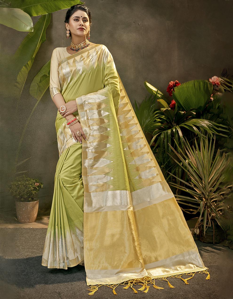 Multicolor Lichi Silk Saree With Blouse SD24123