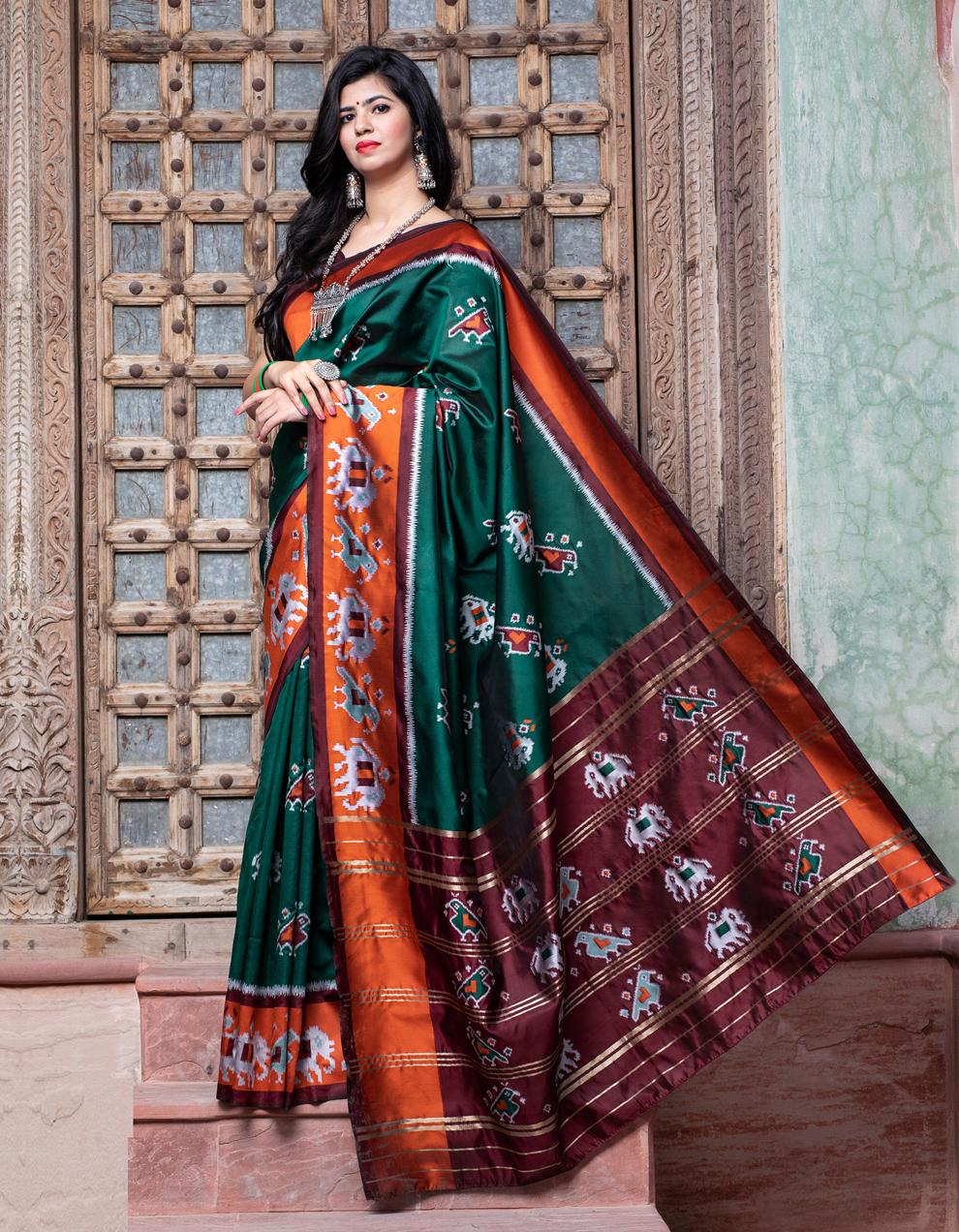 Multicolor Silk Patola Saree With Blouse SD25478