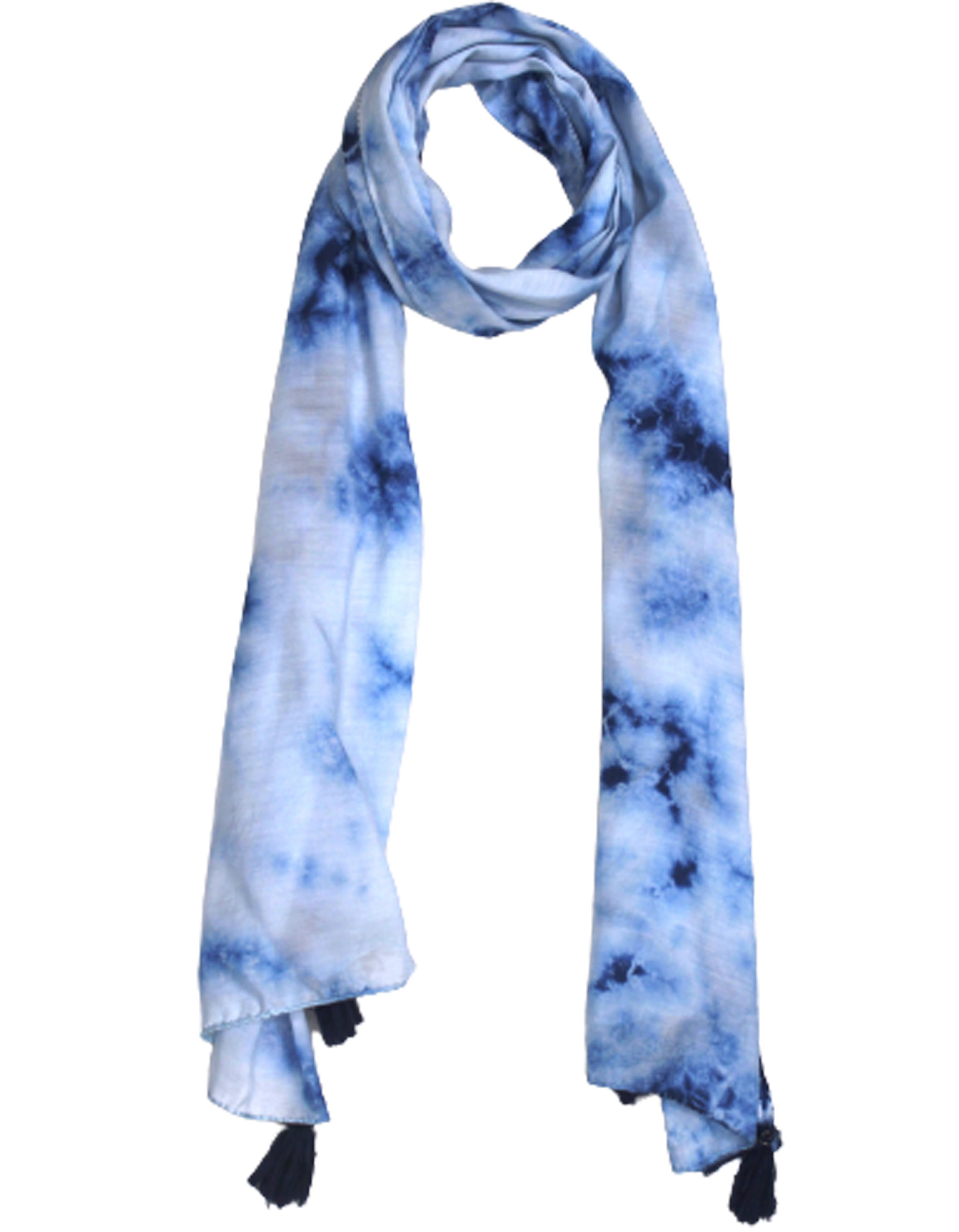 Beautiful Dark Blue Tie Dye Muslin Everyday Scarves/Stoles for Women SC101