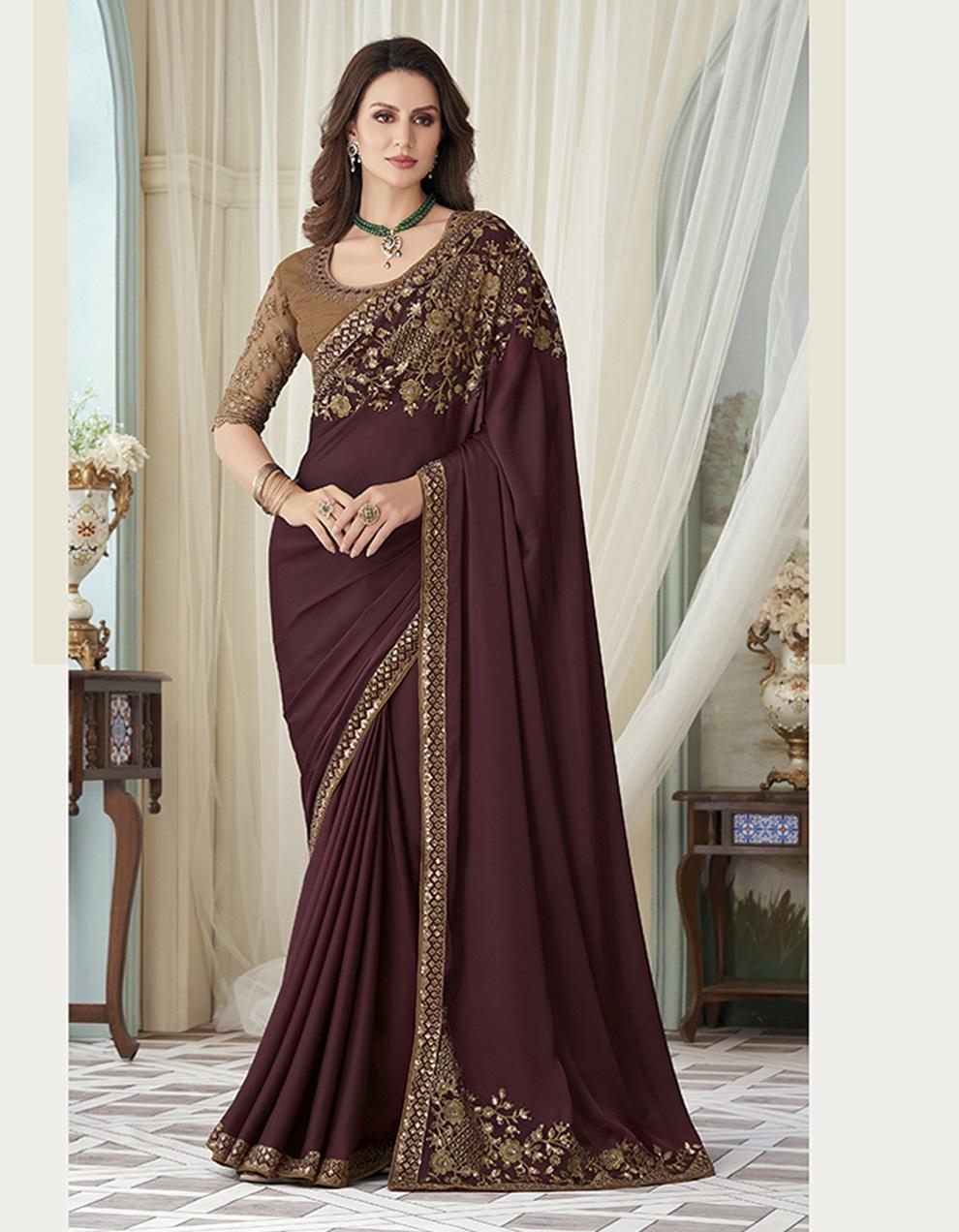 Black ART SILK Saree for Women With Blouse SD28449