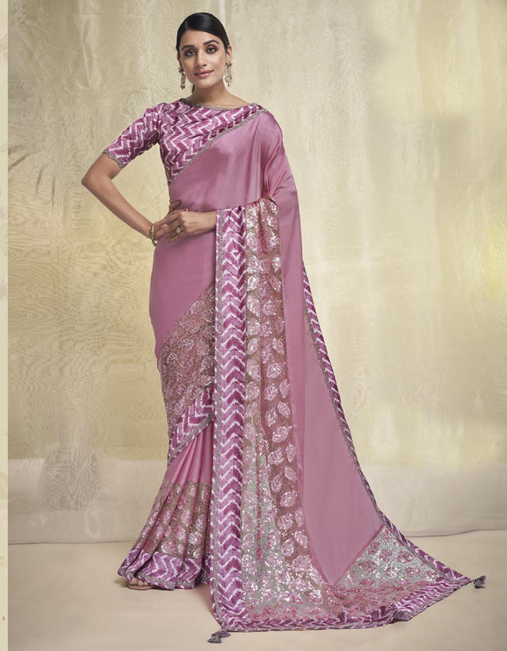 Pink  ART SILK Saree for Women With Blouse SD28549
