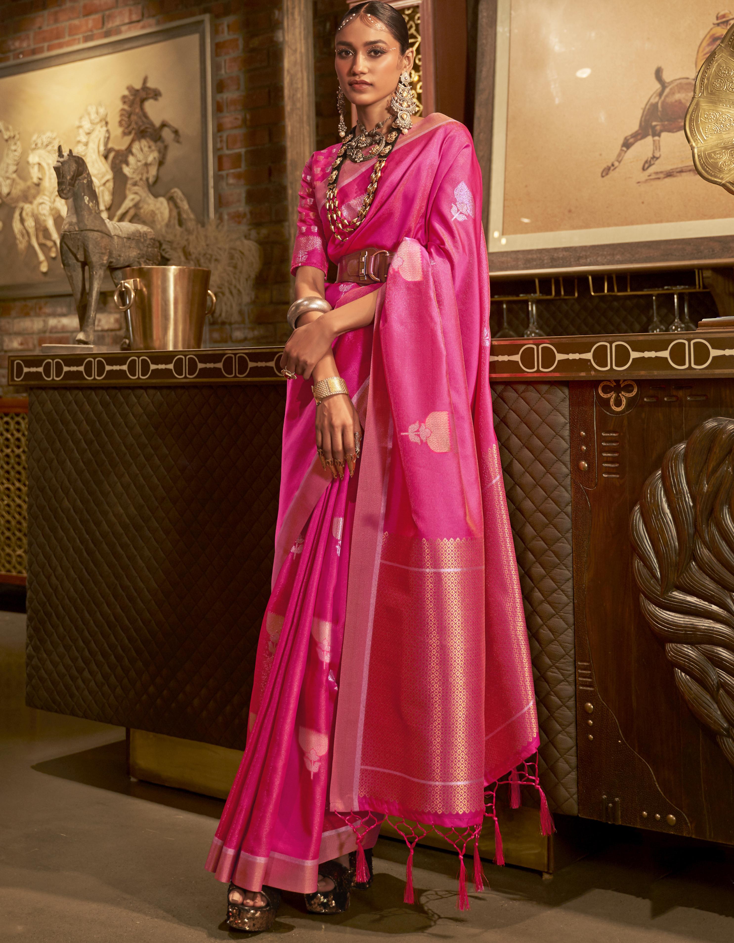 Pink Silk Saree for Women With Blouse SD27222