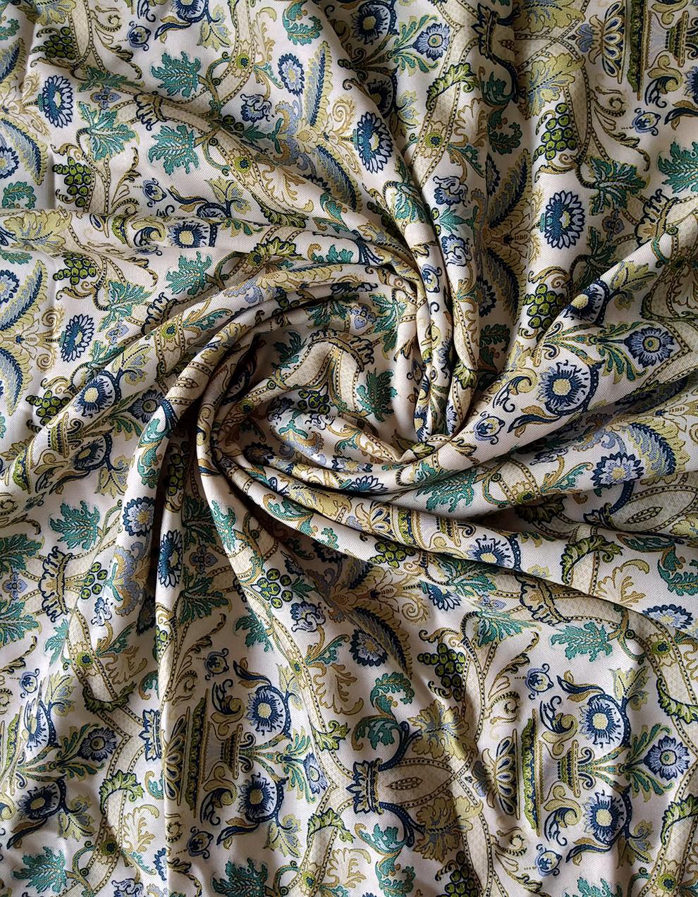 Multicolor Poly Rayon Unstitched Fabric for Men & Women's Shirt/Kurta/Top/Kameez FB45