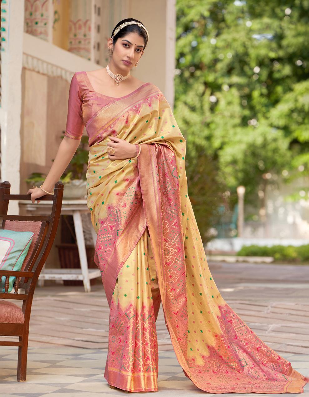 Beige Kanjivaram Silk Saree With Blouse SD26212