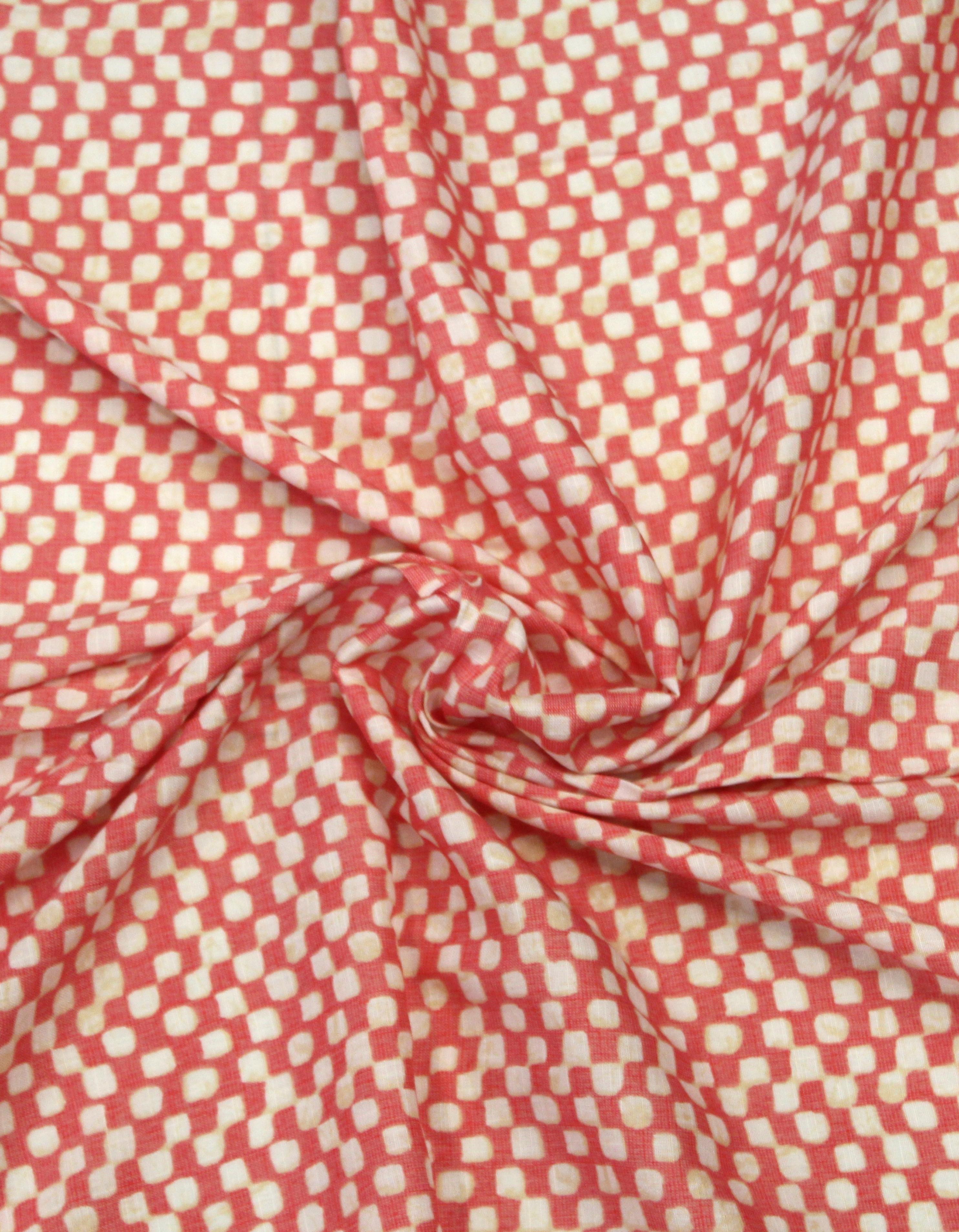 Pink Rayon Unstitched Fabric for Men & Women's Shirt/Kurta/Top/Kameez FB100