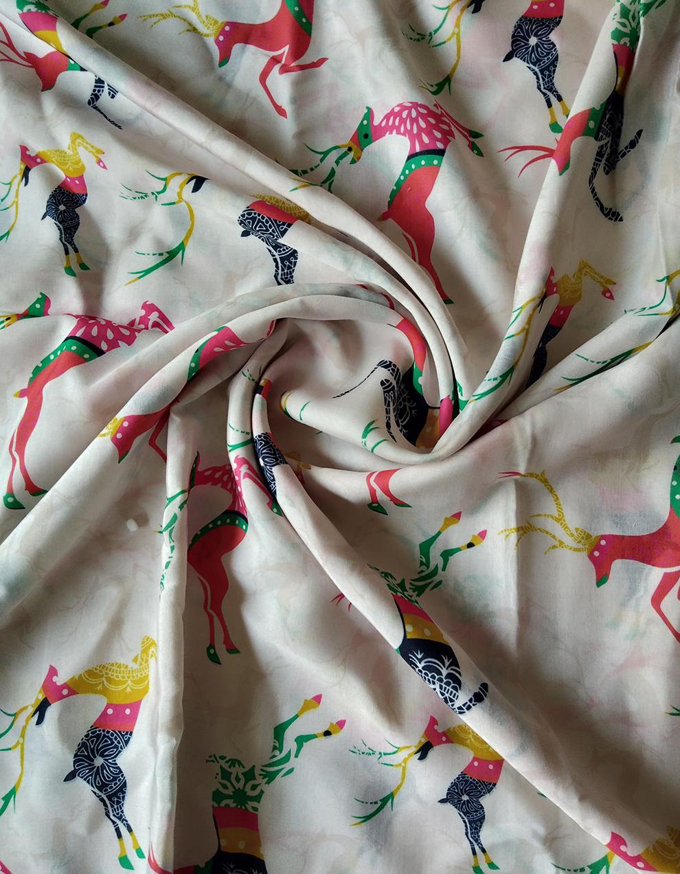 Multicolor Cotton Silk Unstitched Fabric for Men & Women's Shirt/Kurta/Top/Kameez FB36
